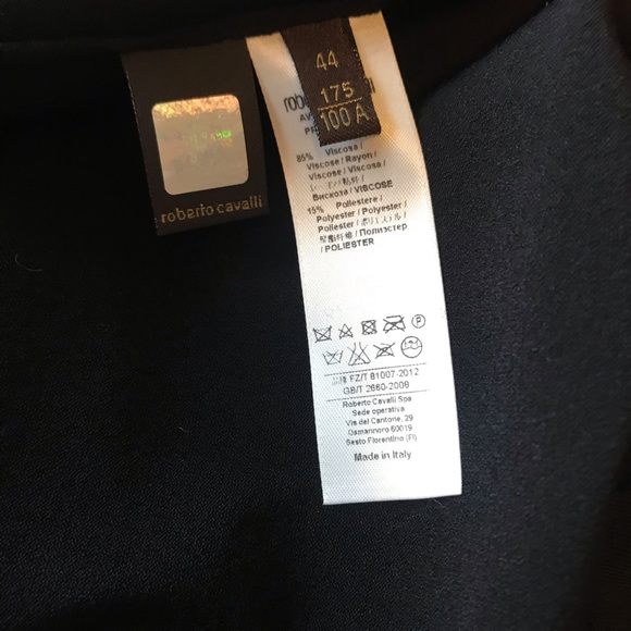 Roberto Cavalli Black knit top size 44/ US SIZE 8 - Picture 7 of 7